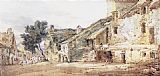 Thomas Girtin Village Scene in France painting